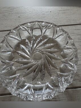 Cut Crystal Decorative Candy Dish/ bowl - Clear
